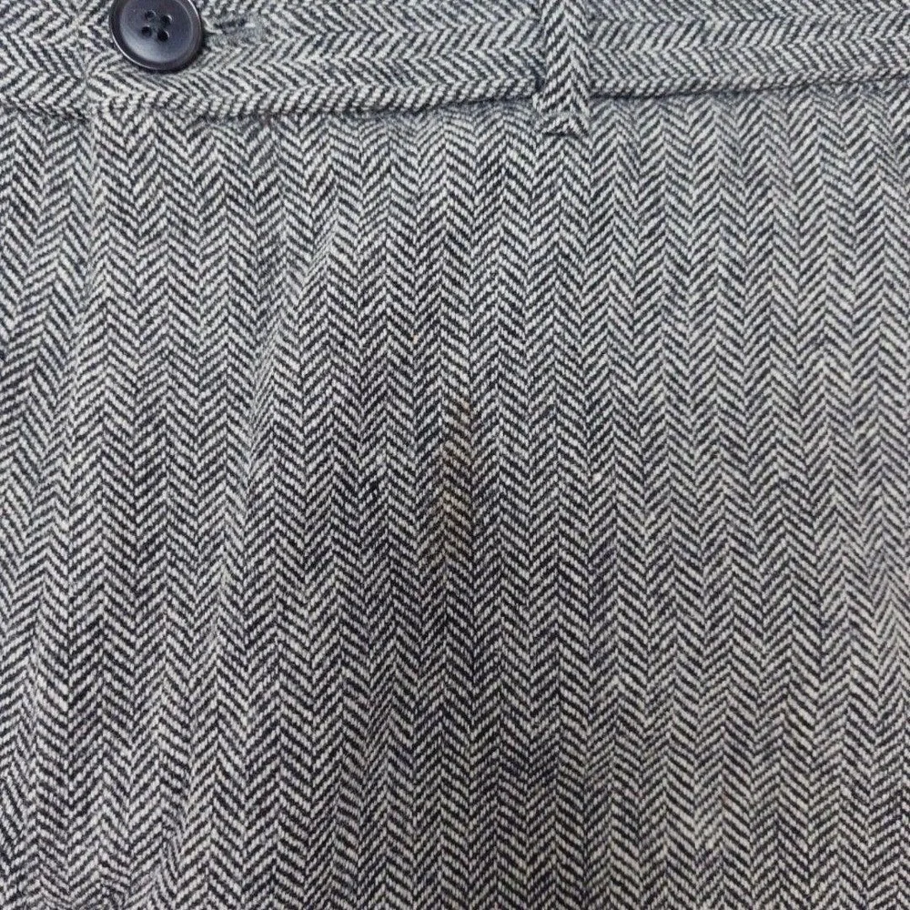 Banana Republic Pants Mens 33x32 Gray Herringbone Tweed Wool Lined Dress Slacks